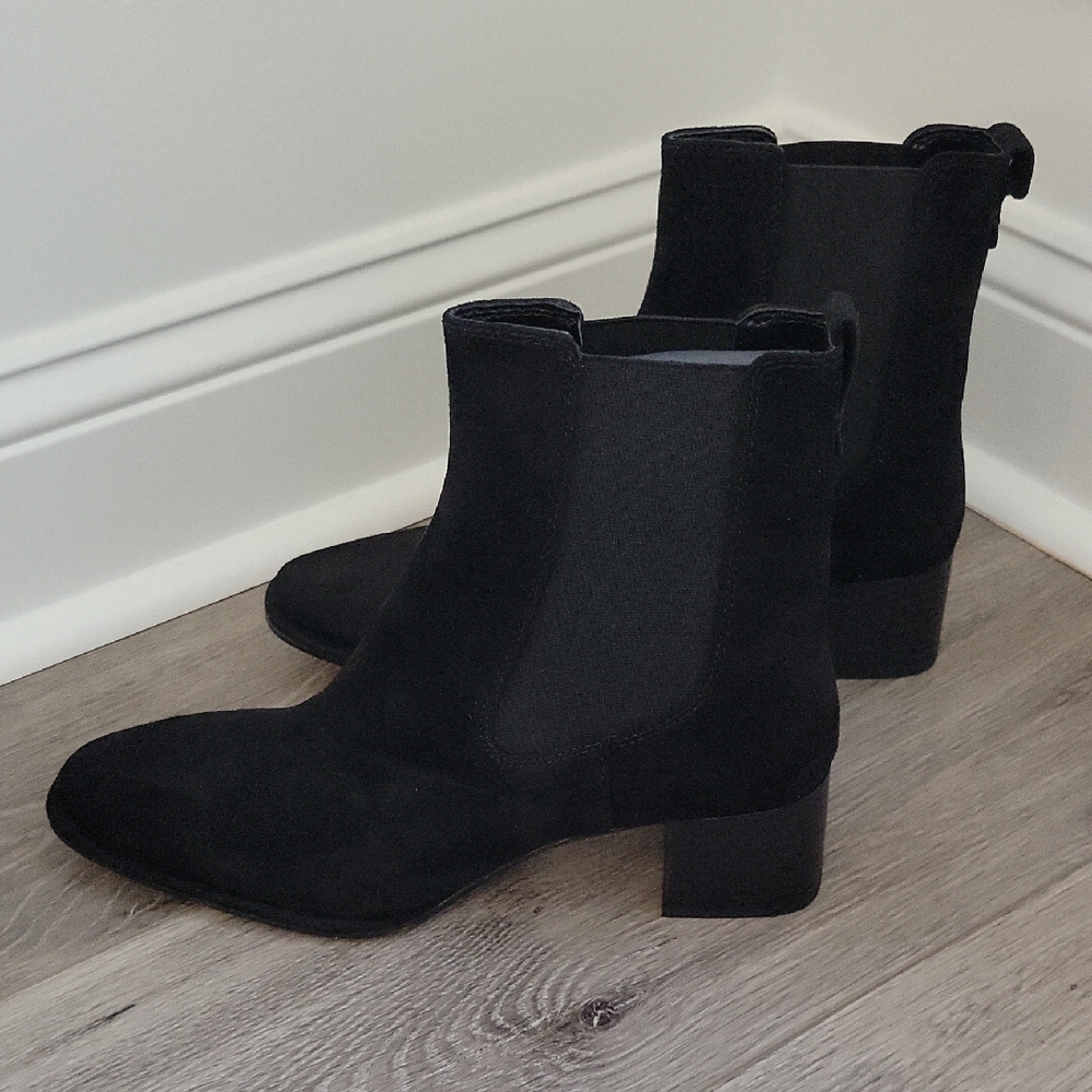 Splendid Womens' LUA Black Suede Ankle Boots Block Heel Size 11M NIB